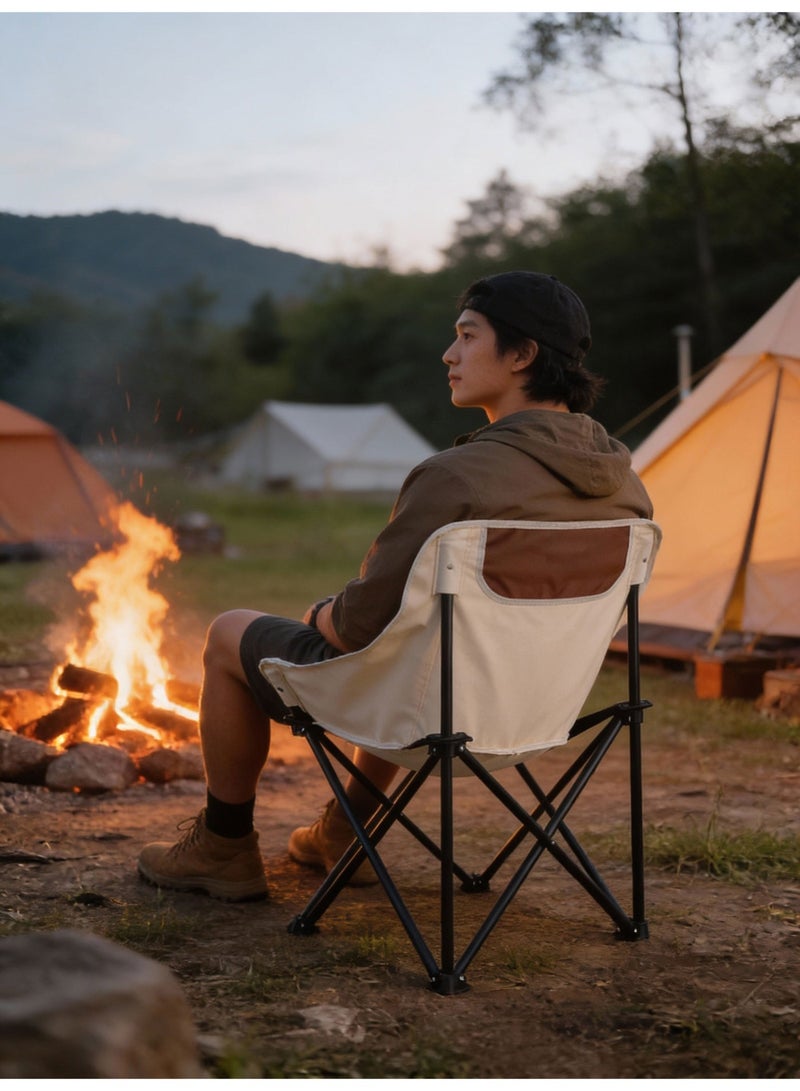 جرين ليون كرسي تخييم محمول، كرسي قابل للطي مع حقيبة تخزين جانبية، كرسي قابل للطي للصيد، الشاطئ والسفر، إطار فولاذي متين، قماش أكسفورد، خفيف الوزن، سهل الحمل للأنشطة الخارجية، النزهات، والمشي. - Image 3